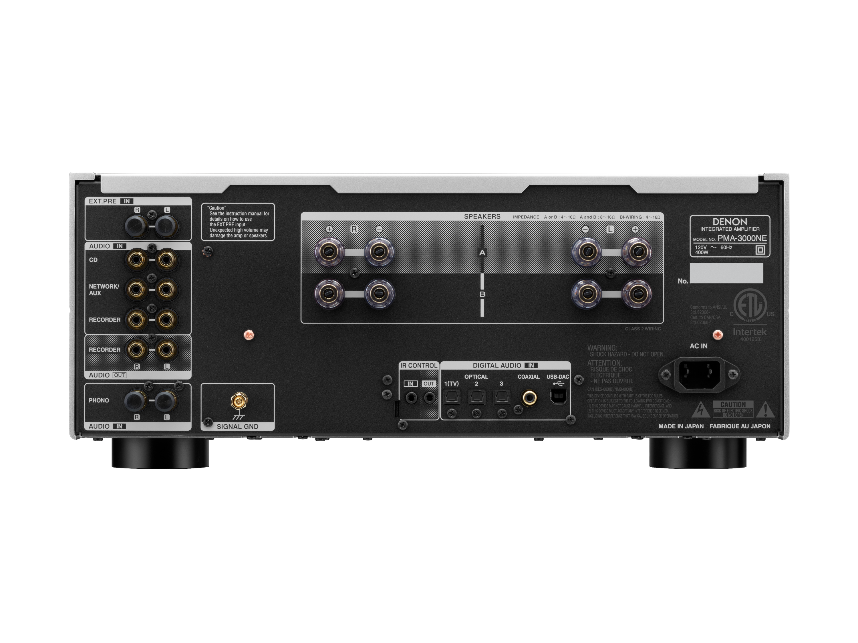 Denon PMA3000NESPE3 2-Channel 160W Integrated Amplifier with MM/MC Phono Stage in Silver - PMA3000NESPE3