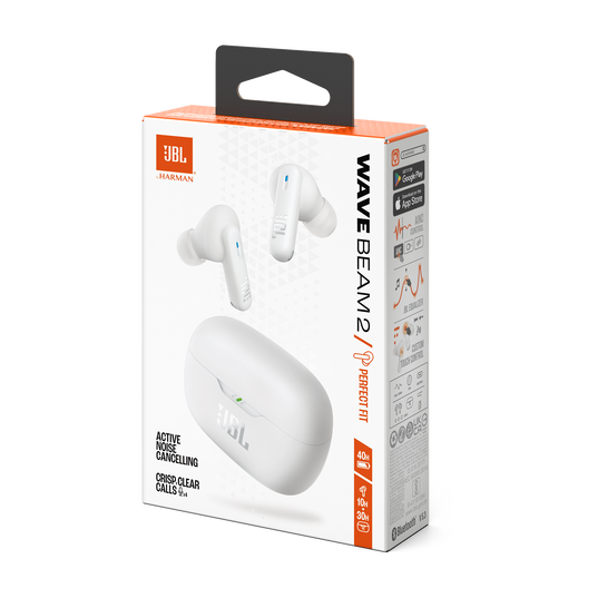 JBL Tune Beam 2 True Wireless Noise Cancelling Earbuds - JBLTBEAM2WHTAM