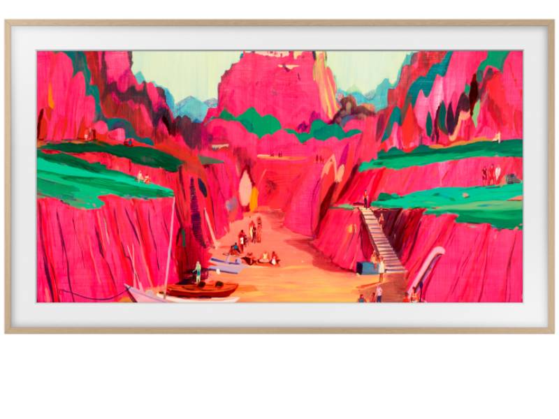 75" Samsung The Frame Customizable Bezel Modern Teak - VG-SCFF75TKBZA