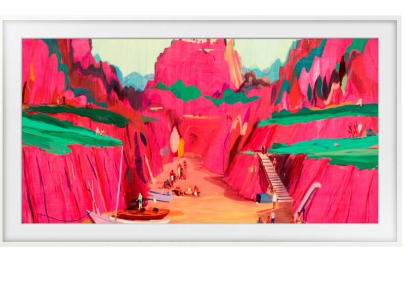 75" Samsung The Frame Customizable Bezel Modern White - VG-SCFF75WTBZA