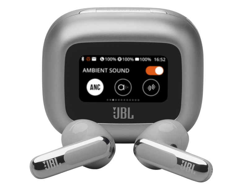 JBL Live Flex 3 True Wireless Noise-Cancelling Earbuds in Silver - JBLLIVEFLEX3SILAM