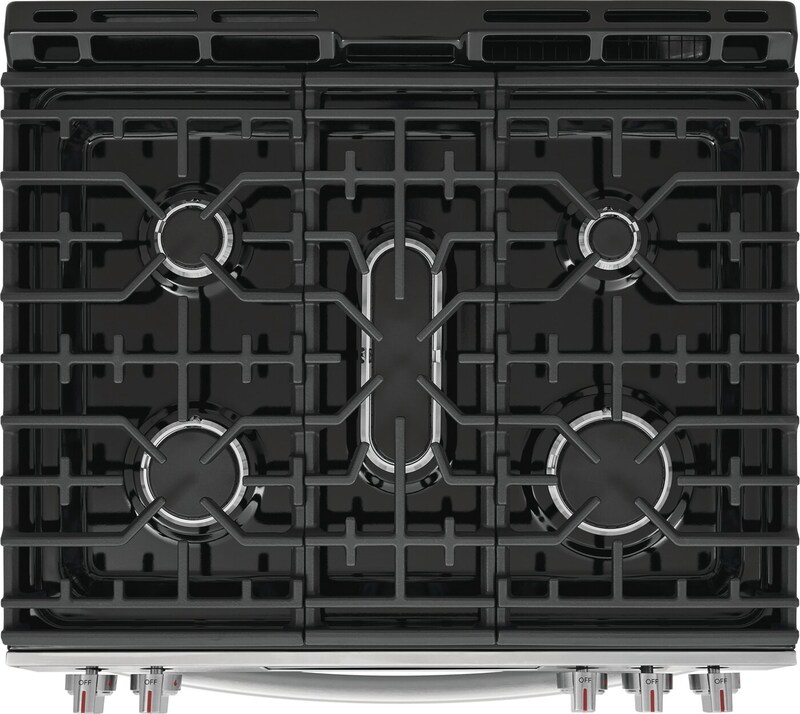 30" Frigidaire Gallery Front Control Gas Range with Stone-Baked Pizza - GCFG3070BF