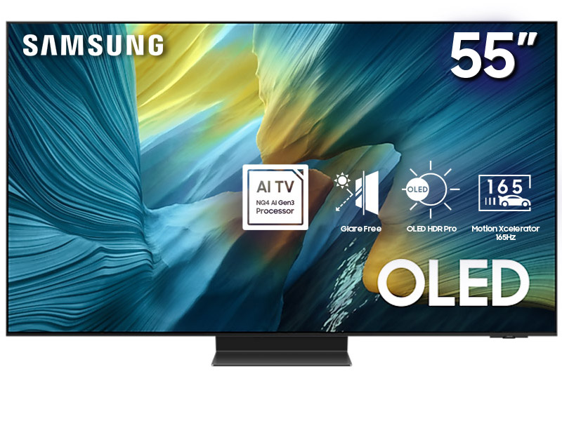 55" Samsung QN55S95FAFXZC OLED 4K Vision AI Smart TV (2025)