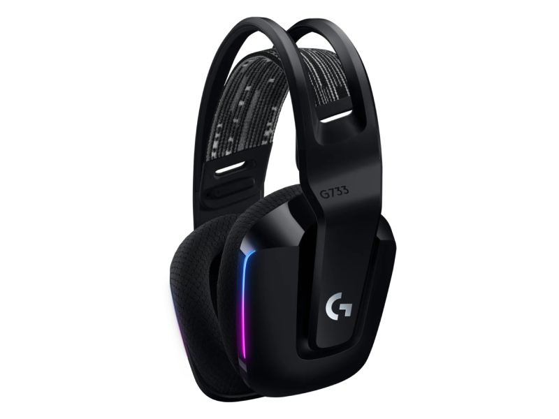 Logitech G Series LIGHTSPEED Wireless Gaming Headset with LIGHTSYNC RGB in Black - G733 (B)