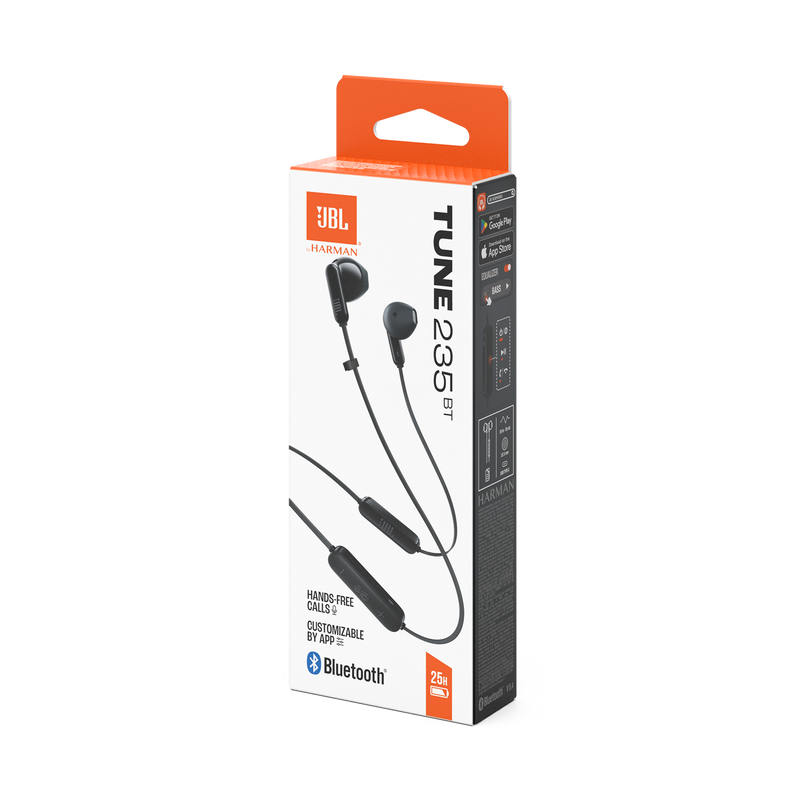 JBL Tune 235BT Wireless Earbud Headphones with JBL Pure Bass Sound - JBLT235BTBLKAM