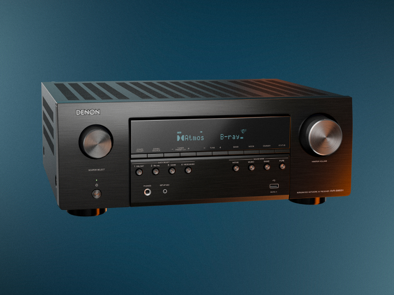 Denon 7.2 Channel 90W 4K 8K Dolby Atmos AV Receiver Powered by HEOS - AVRS980HBKE3