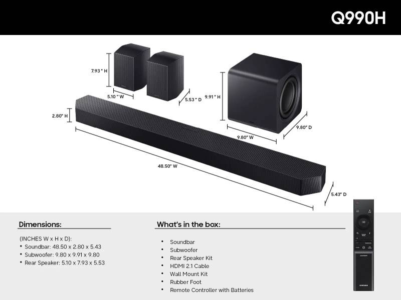 Samsung Q-Series Home Theater System - HW-Q990H/ZC