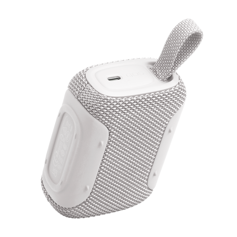 JBL GO 5 Portable Bluetooth Waterproof Speaker in White - JBLGO5WHTAM