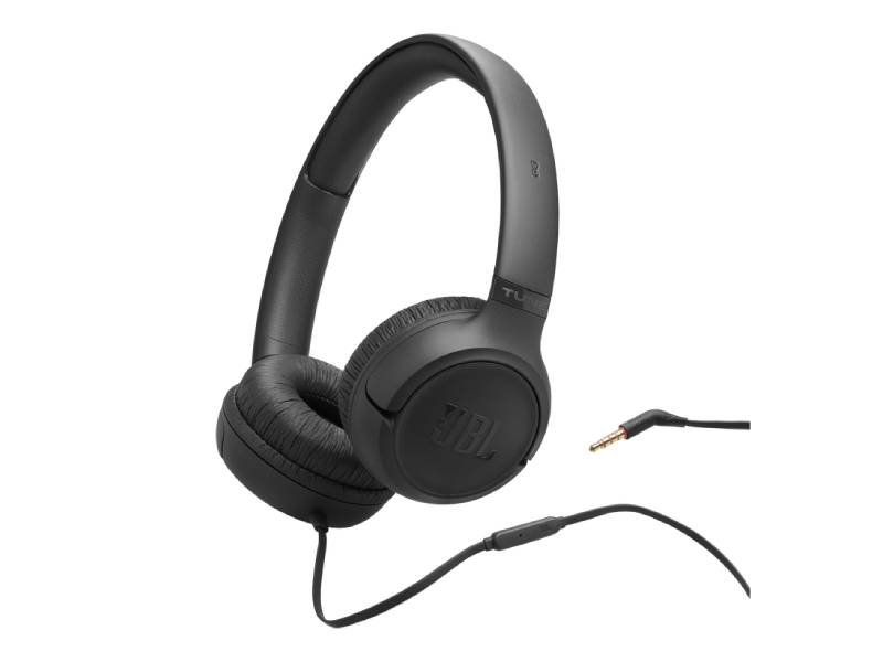JBL Tune 530 Wired On-Ear Headphones - JBLT530BLKAM
