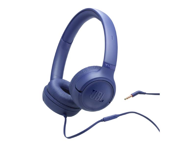 JBL Tune 530 Wired On-Ear Headphones - JBLT530BLUAM