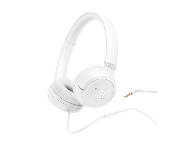 JBL Tune 530 Wired On-Ear Headphones - JBLT530WHTAM