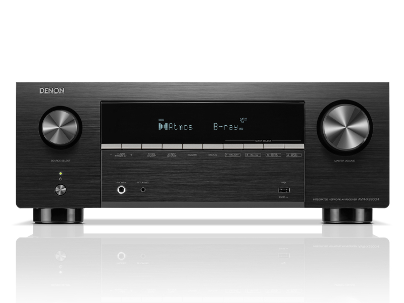 Denon 7.2 Channel 95W 4K/8K Dolby Atmos AV Receiver Powered by HEOS - AVR-X2900H