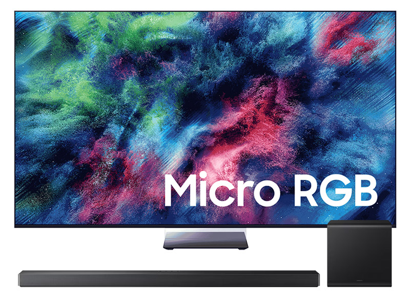 75" Samsung Micro RGB R95H 4K TV + Q Series Soundbar - MRN75R95HAFXZC-HW-QS700F/ZC