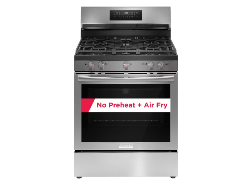 30" Frigidaire Gallery 5.1 Cu. Ft. Rear Control Gas Range with Total Convection - GCRG3059BF
