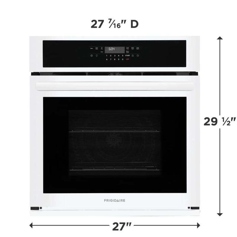 27" Frigidaire 3.8 Cu. Ft. Electric Single Wall Oven in White - FCWS2730AW