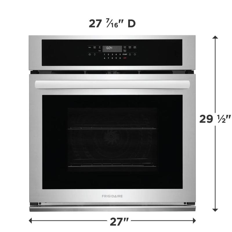 27" Frigidaire 3.8 Cu. Ft. Electric Single Wall Oven in Stainless Steel - FCWS2730AS