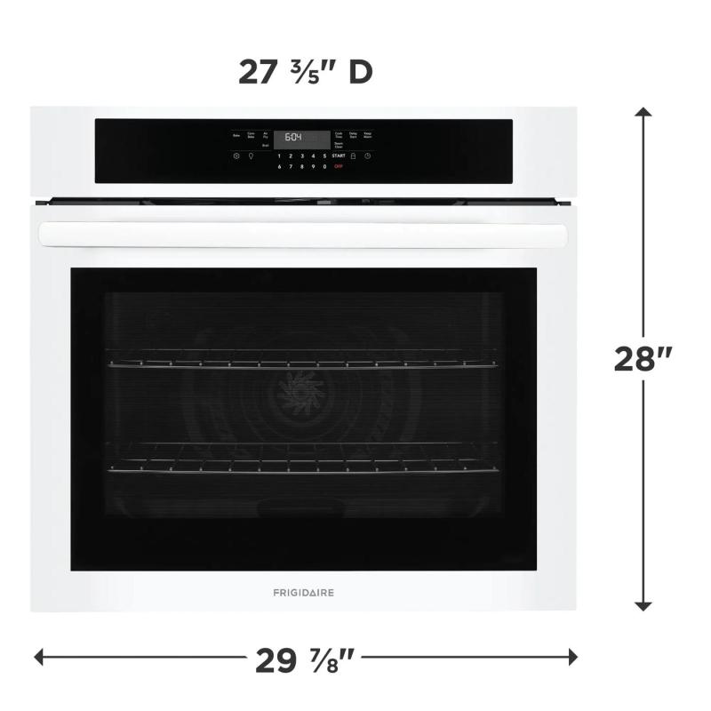 30" Frigidaire 5.3 Cu. Ft. Electric Single Wall Oven in White - FCWS3030AW