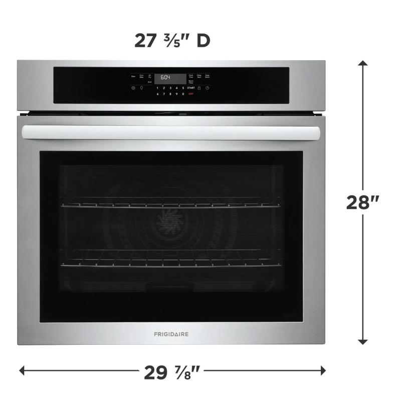 30" Frigidaire 5.3 Cu. Ft. Electric Single Wall Oven in Stainless Steel - FCWS3030AS