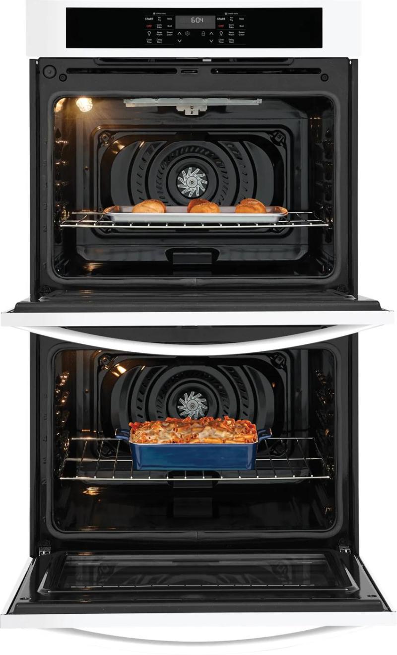 30" Frigidaire 10.6 Cu. Ft. Electric Double Wall Oven in White - FCWD3030AW