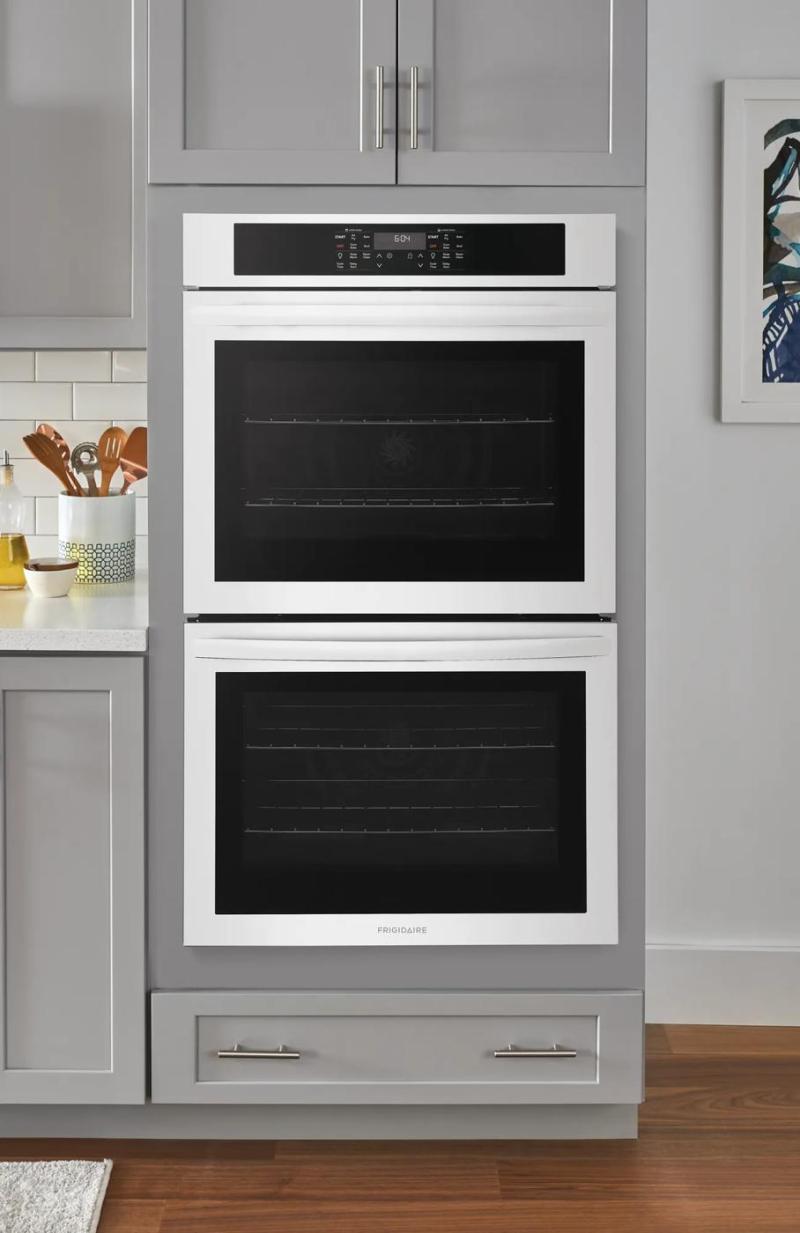 30" Frigidaire 10.6 Cu. Ft. Electric Double Wall Oven in White - FCWD3030AW