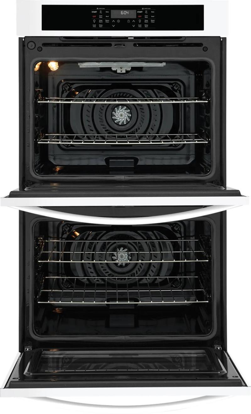 30" Frigidaire 10.6 Cu. Ft. Electric Double Wall Oven in White - FCWD3030AW