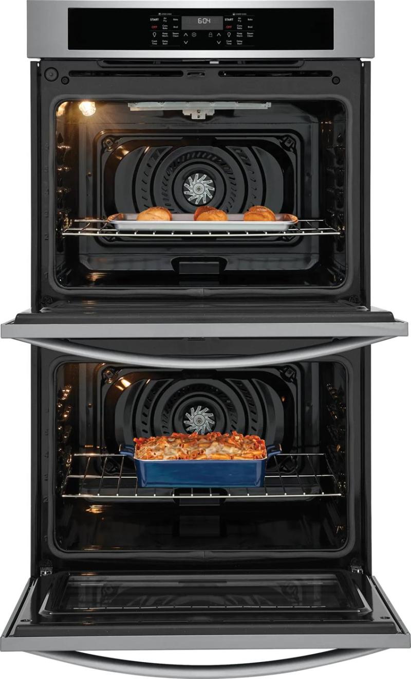 30" Frigidaire 10.6 Cu. Ft. Electric Double Wall Oven in Stainless Steel - FCWD3030AS