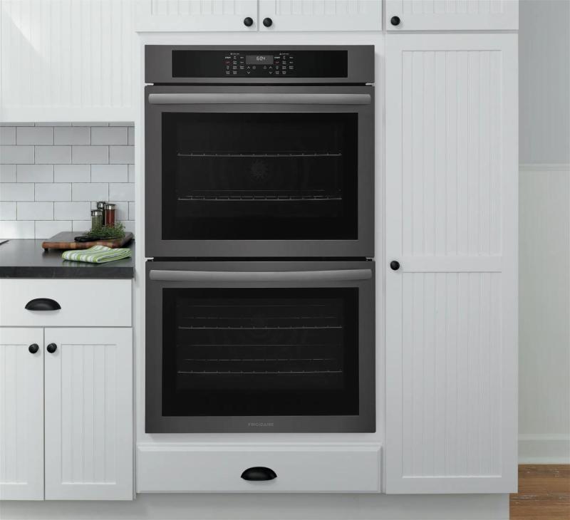 30" Frigidaire 10.6 Cu. Ft. Electric Double Wall Oven in Black Stainless Steel - FCWD3030AD