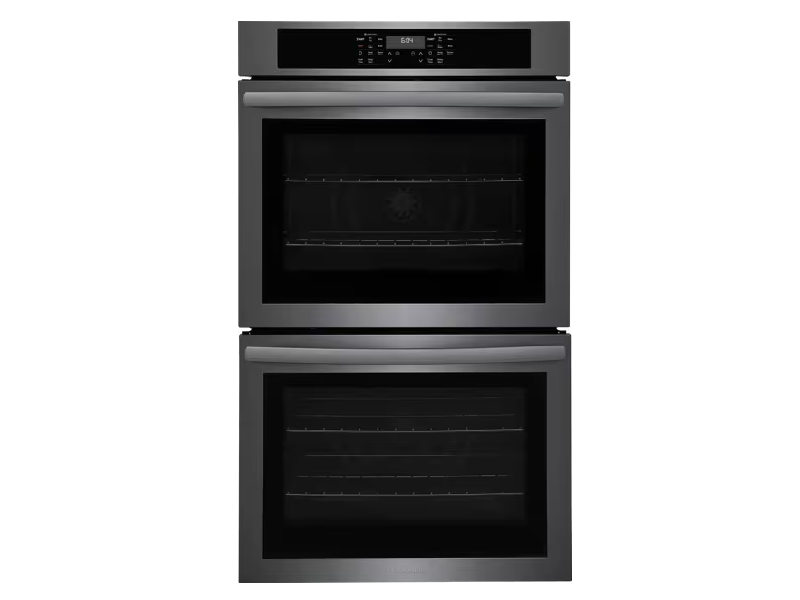 30" Frigidaire 10.6 Cu. Ft. Electric Double Wall Oven in Black Stainless Steel - FCWD3030AD