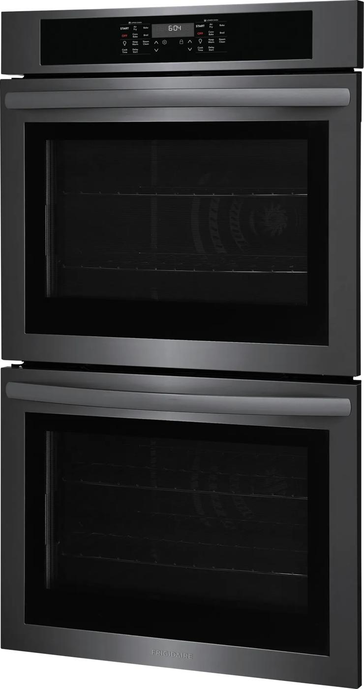 30" Frigidaire 10.6 Cu. Ft. Electric Double Wall Oven in Black Stainless Steel - FCWD3030AD