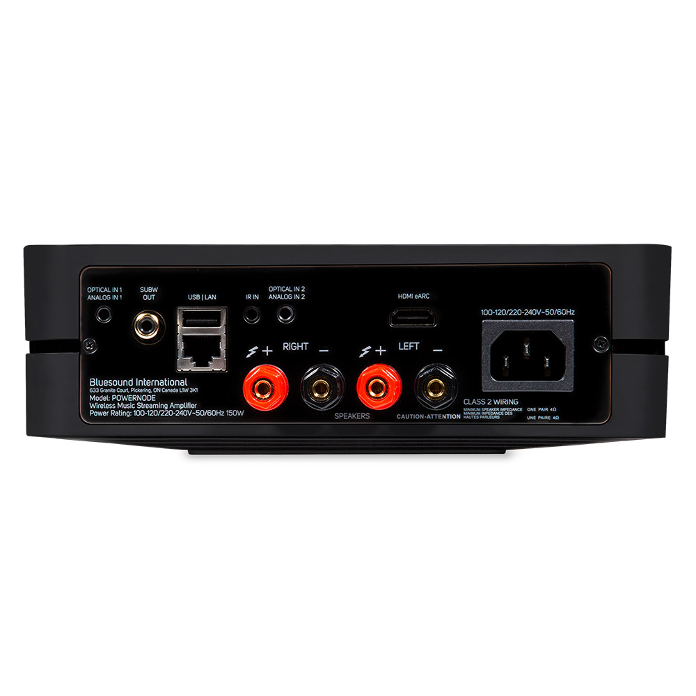 Bluesound Powernode Wireless Multi-Room Music Streaming Amplifier in Black - N330BLKUNV
