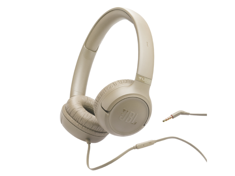 JBL Tune 530 Wired On-Ear Headphones In Beige - JBLT530BEGAM