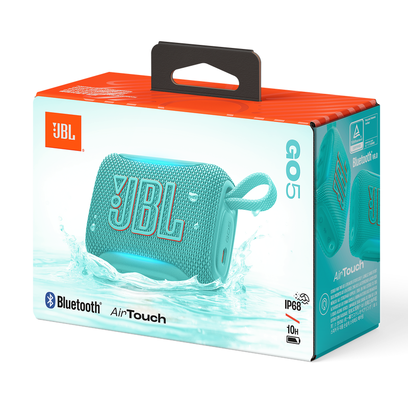 JBL GO 5 Portable Bluetooth Waterproof Speaker in Turquoise - JBLGO5TBLUAM