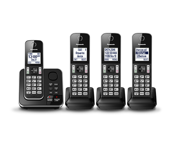 Panasonic Digital Cordless Answering System With 4 Handsets - KXTGD394B