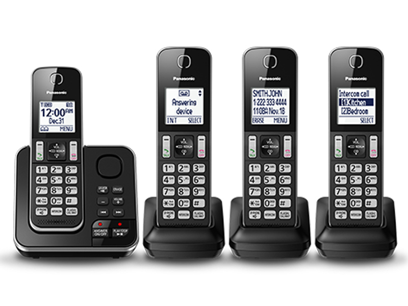 Panasonic Digital Cordless Answering System With 4 Handsets - KXTGD394B