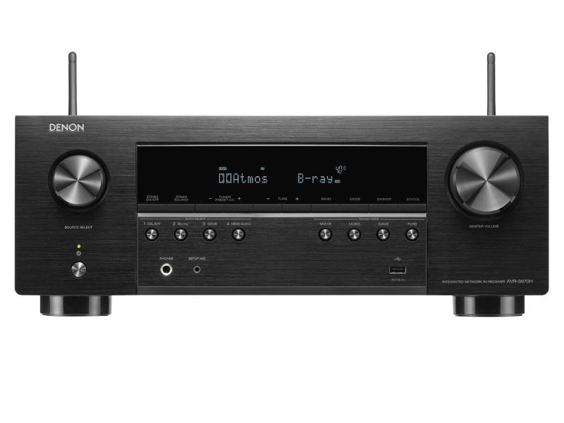 Denon 7.2 Channel AV Reciever with 8K Video and 3D Audio Experience - AVRS970H