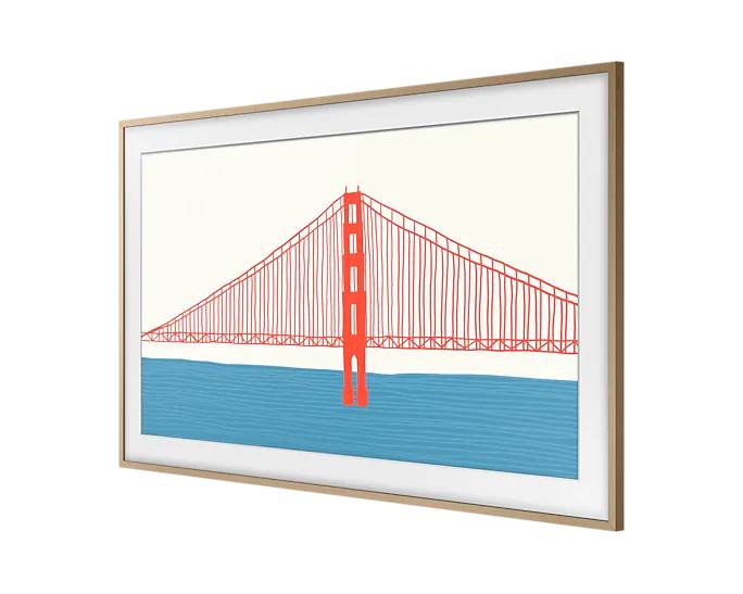 55" Samsung The Frame Customizable Bezel In Modern Teak - VG-SCFA55TKBZA