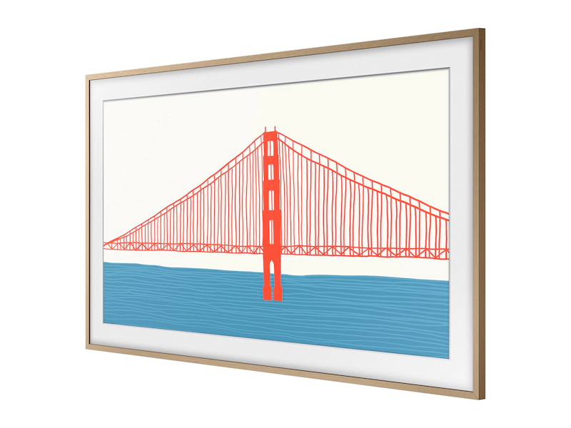 50" Samsung The Frame Customizable Bezel In Modern Teak - VG-SCFA50TKBZA