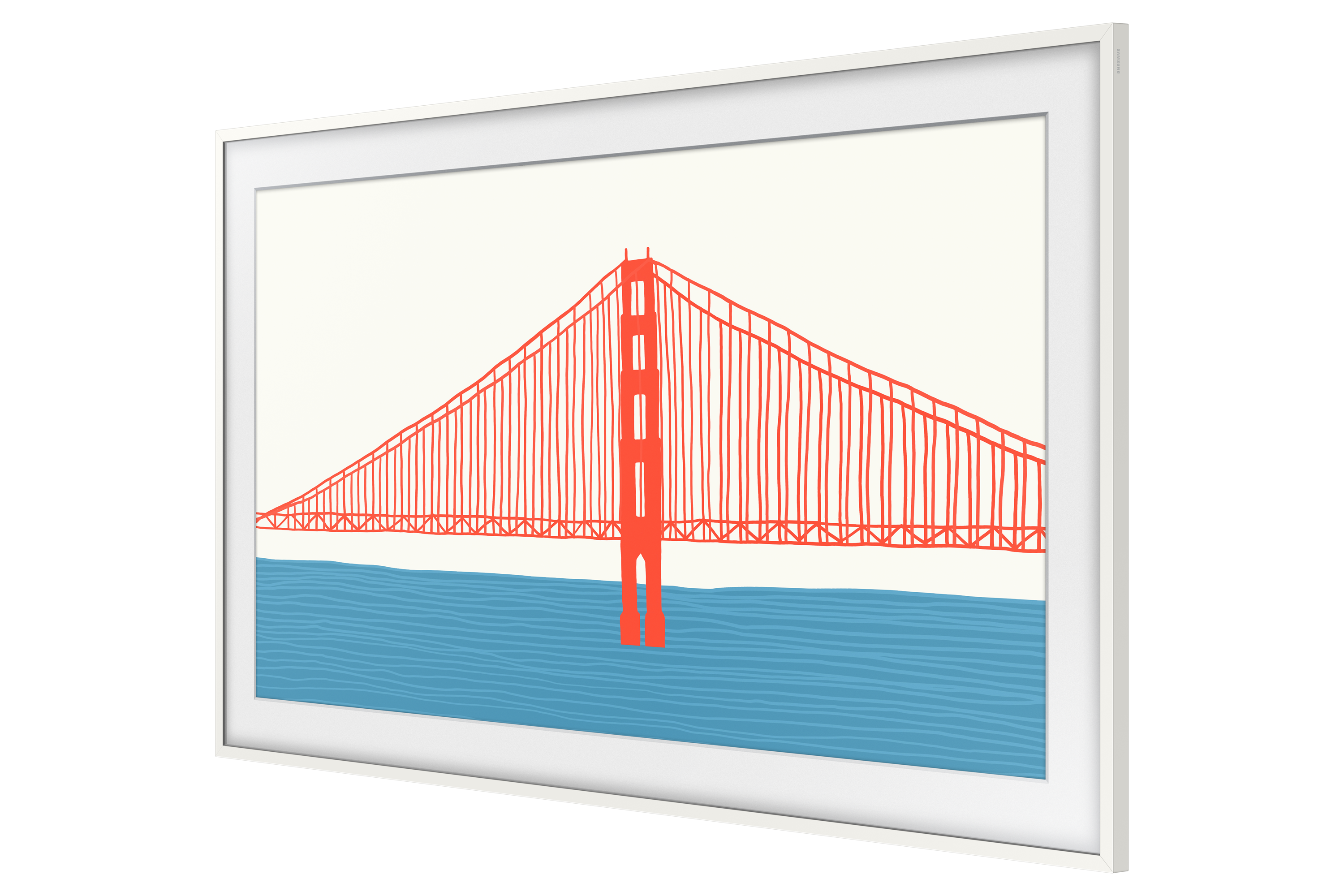 85" Samsung Customizable Bezel For The Frame TV in White/Modern - VG-SCFA85WTBZA
