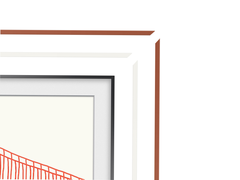 55" Samsung The Frame Customizable Bezel in Beveled Brick Red - VG-SCFA55TRCZA