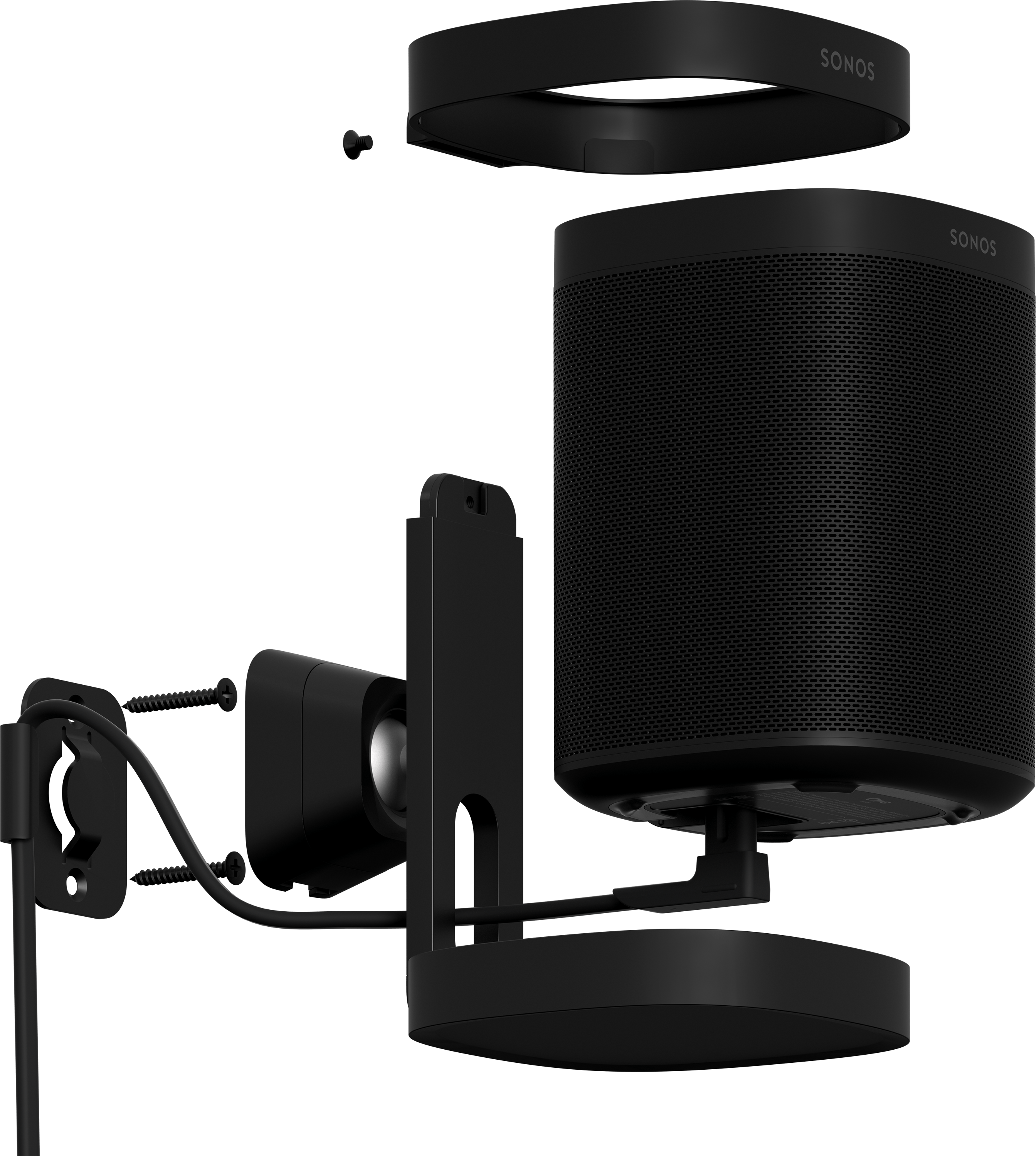 Sonos Wall Mount For Sonos One in Black - Sonos One Wall Mount (B)